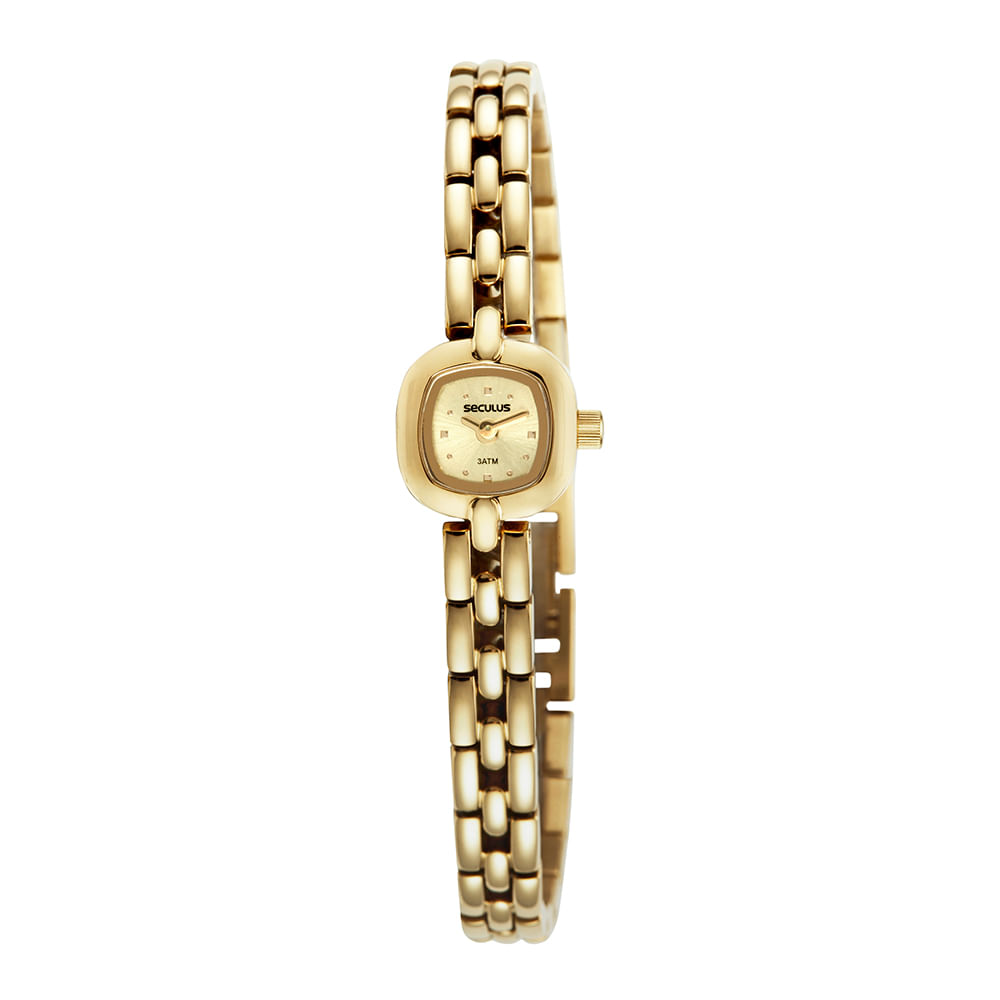 Relógio Feminino Casual Delicado Aço Dourado