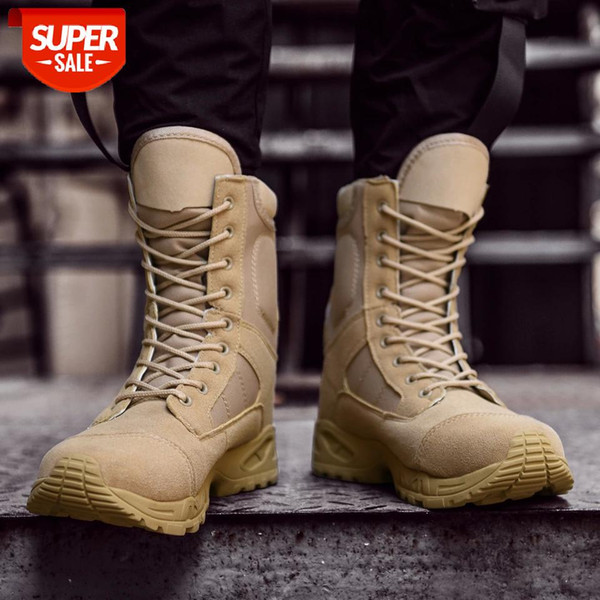 Mens Tactical Army Boots Men Special Forces Ankle Combat Boots Plus Size 37-46 Work Shoes Military Boot Sneakers Man #px5Y