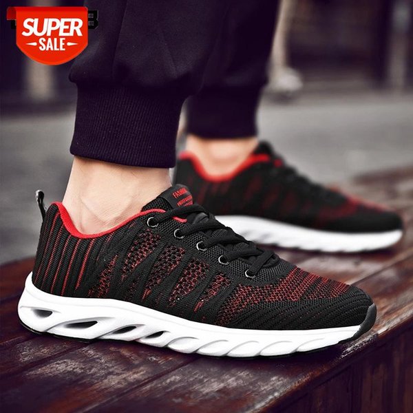 Fashion Mens Shoes Casual Summer Breathable Men Sneakers High Quality Red Black Male Shoes Adulto Soft Non-slip Plus Size 39-46 #iB8D