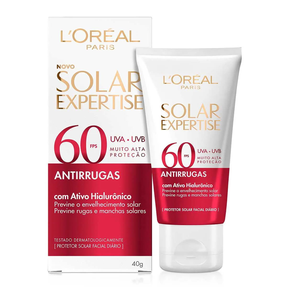 Protetor Solar Facial L'oreal Paris Solar Expertise Fps 60 Antirrugas 40G