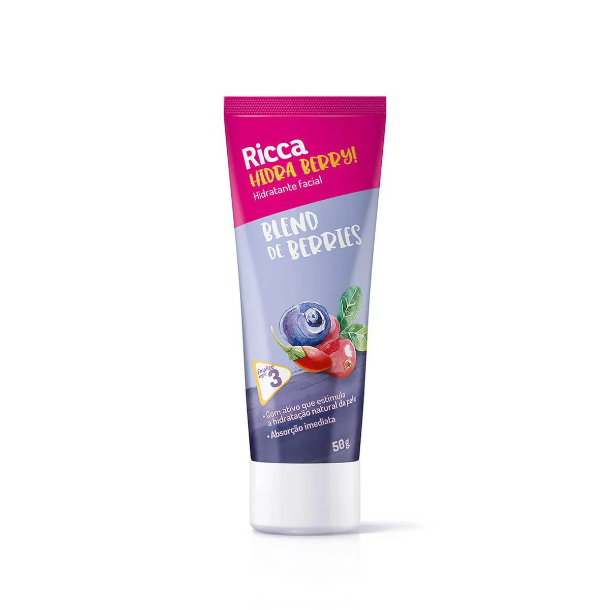 Hidratante Facial Ricca Hidra Berry Com 50G