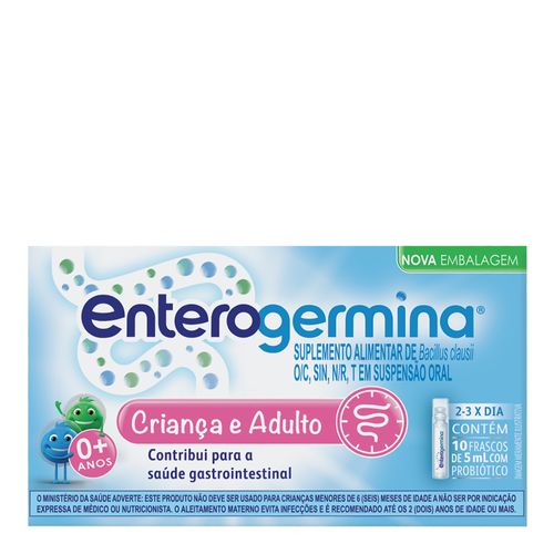 Probiótico Enterogermina 5ml Sanofi 10 Frascos