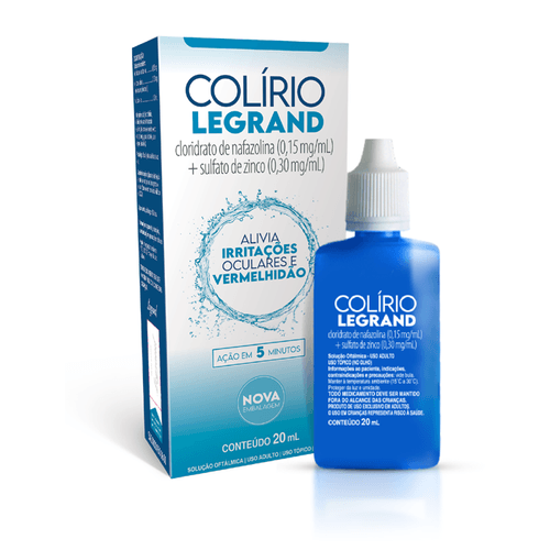Colírio Adstringente e Descongestionante 0,15mg/ml + 0,30mg/ml 20ml