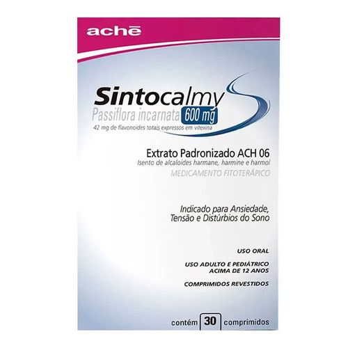Fitoterápico Sintocalmy 600mg 30 Comprimidos Revestidos