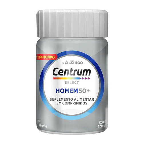 Suplemento Vitamínico Centrum Select Homem 50 + Vitaminas de A a Z 30 Comprimidos