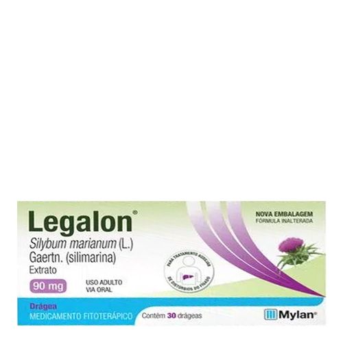 Fitoterápico e Hepatoprotetor Legalon 90mg Mylan 30 Drágeas