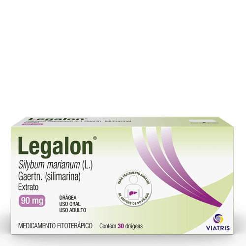 Fitoterápico e Hepatoprotetor Legalon 90mg Mylan 30 Drágeas