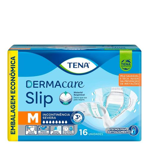 Fralda Geriátrica Tena Dermacare Slip M 16 Unidades