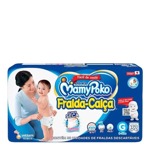 Fralda MamyPoko Calça Super Seca G 32 Unidades