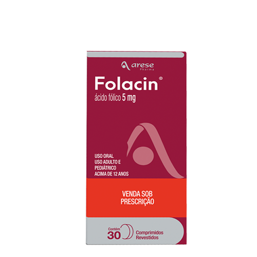 Folacin 5mg Arese 30 Comprimidos Revestidos