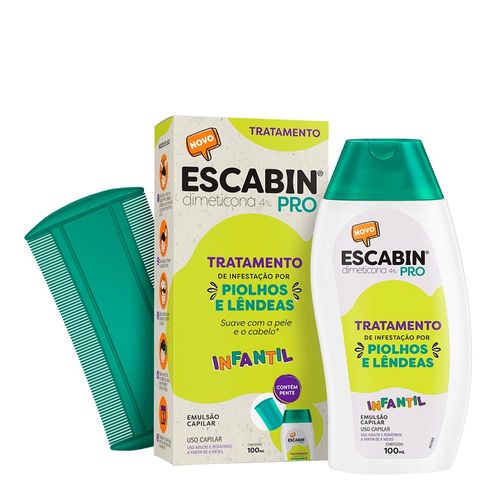 Emulsão Capilar Escabin Pro Tratamento de Infestação 100ml