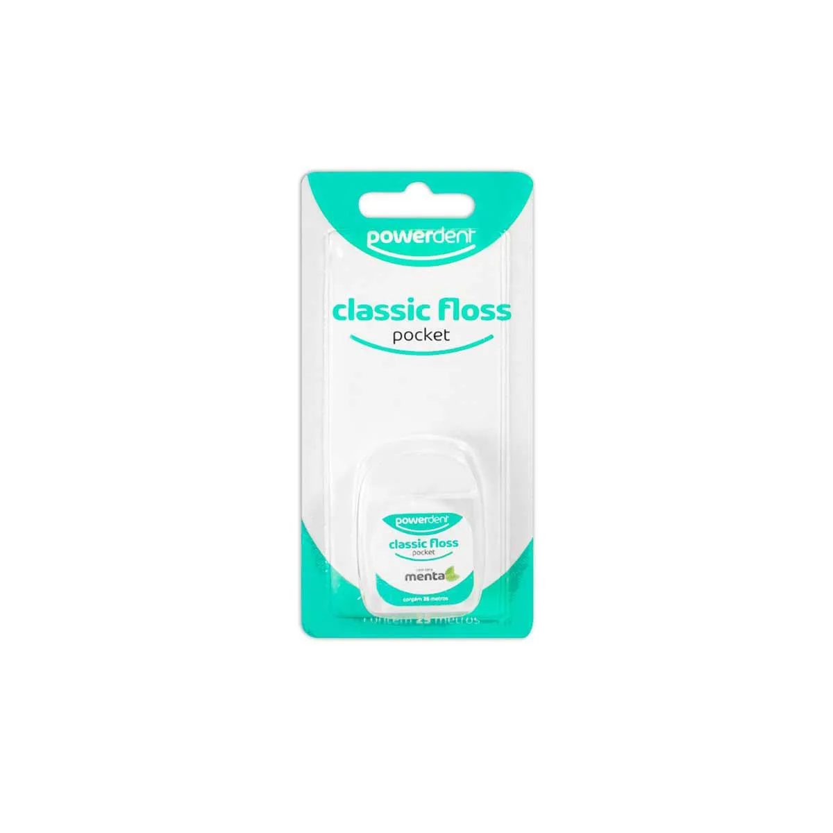 Fio Dental Powerdent Pocket Classic Floss Com 25 Metros