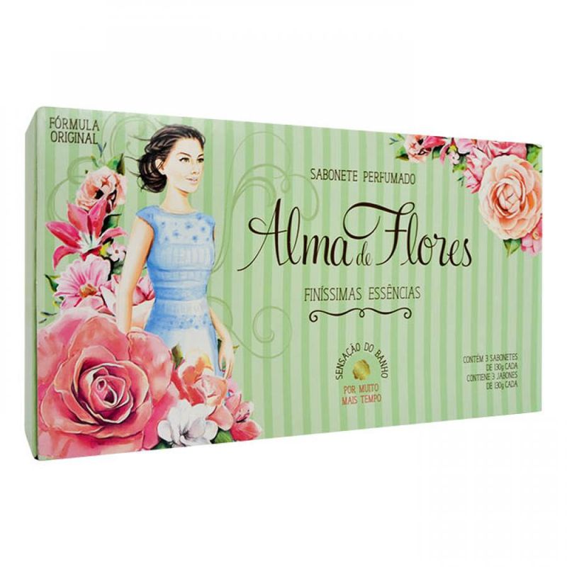 Sabonete Alma Flores Com 3 Unidades De 130g
