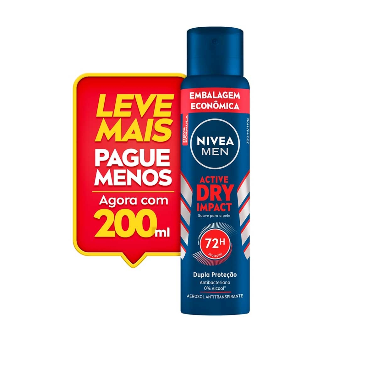 Desodorante Antitranspirante Aerosol Nivea Men Active Dry Impact