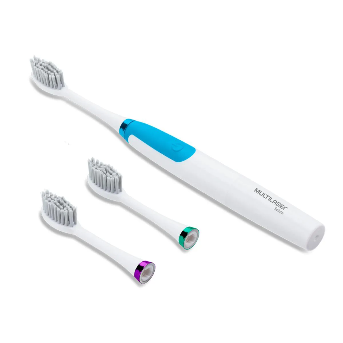 Escova De Dente Elétrica Multilaser Health Pro Hc102 À Pilha Branca + 2 Refis
