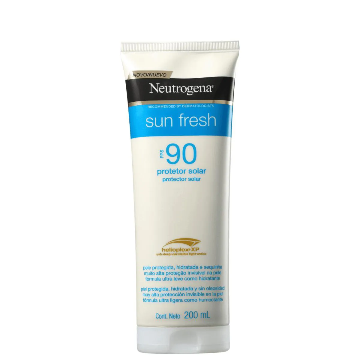 Protetor Solar Neutrogena Sun Fresh Corpo E Rosto Loção Fps 90 Com 200Ml