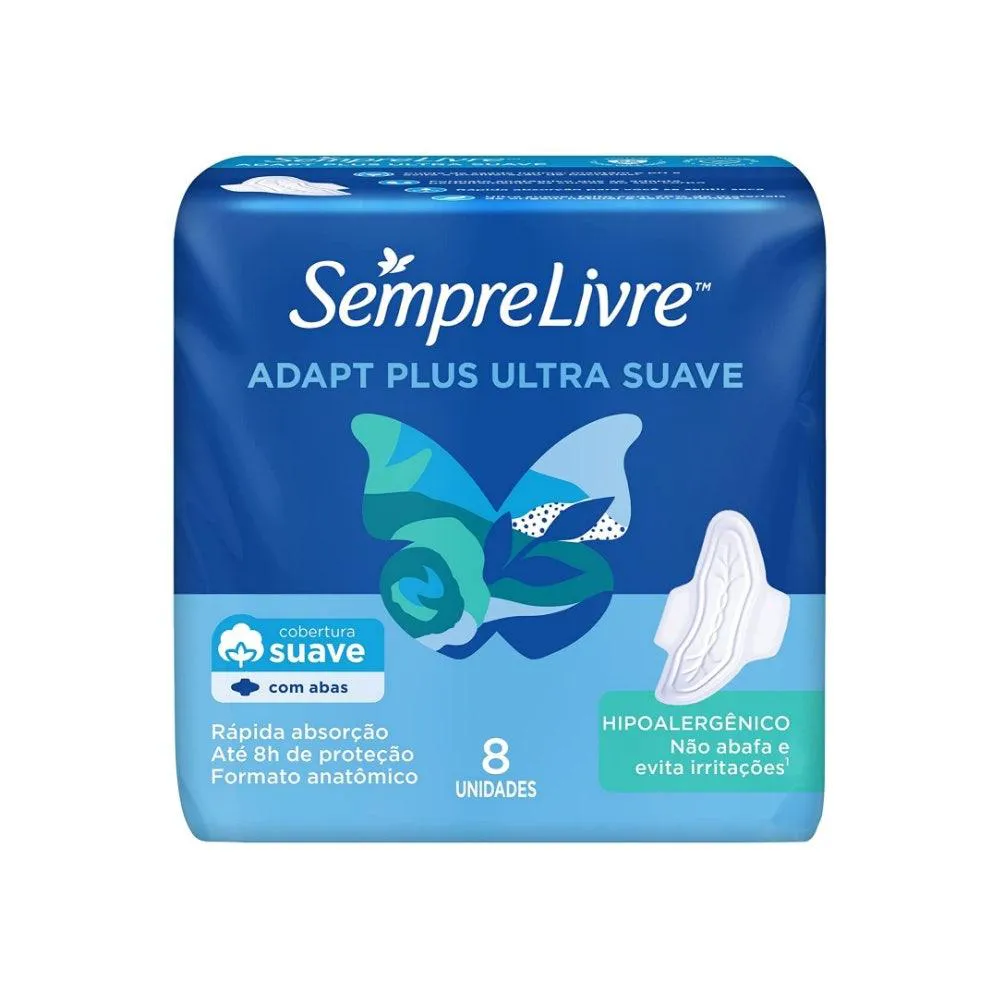 Absorvente Sempre Livre Adapt Com Abas T Control C/8Un