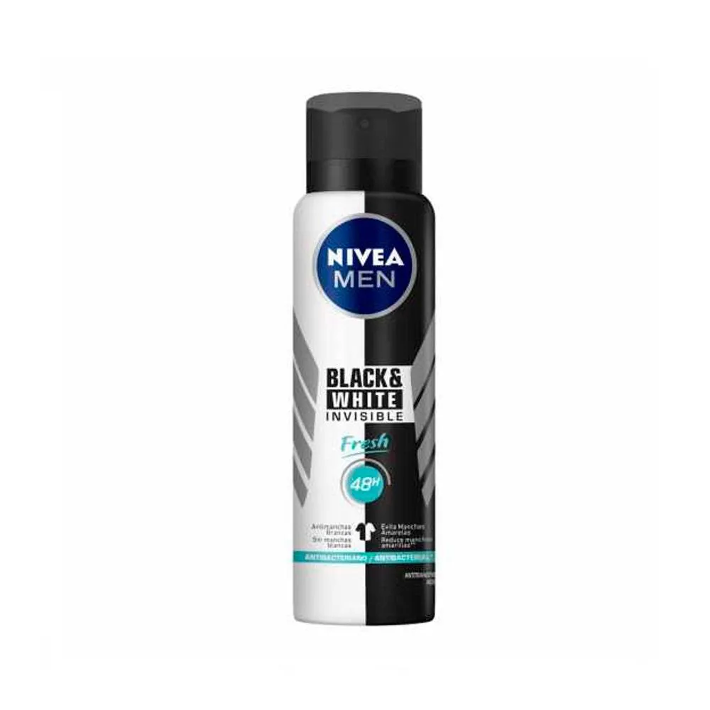Desodorante Antitranspirante Aerosol Nivea Men Black & White Fresh 48H 150Ml