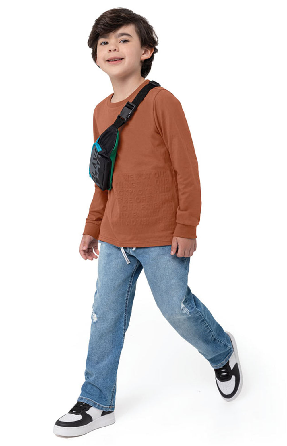 Calça Menino Loose Fit Em Jeans Com Elastano Carinhoso