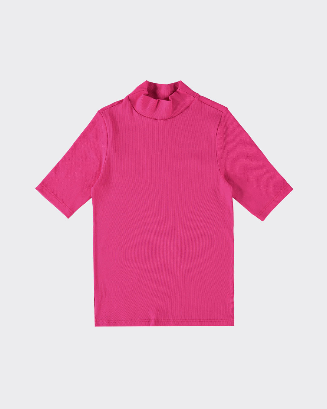 Blusa Básica Feminina Gola Dupla Em Ribana - ENFIM