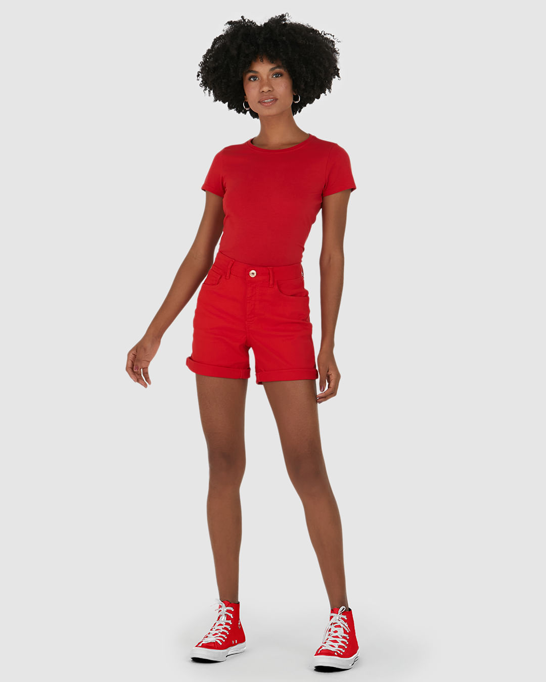 Bermuda Feminina Comfort Em Sarja Com Elastano