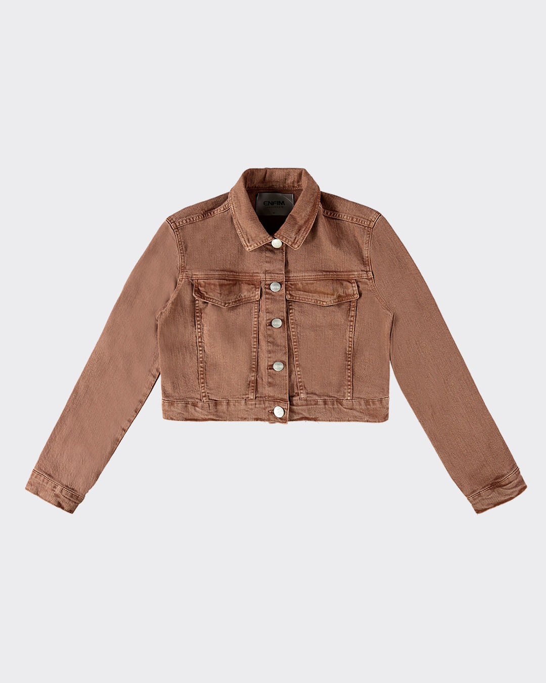 Jaqueta Cropped Feminina Em Sarja Com Elastano - ENFIM