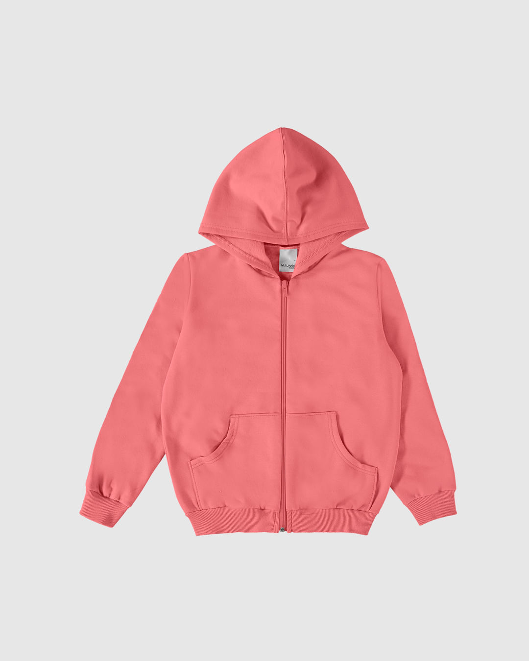 Jaqueta Infantil Unissex Com Capuz Em Moletom Flanelado Malwee Kids