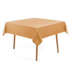 Toalha de Mesa Quadrada 8 Lugares Jacquard Caetano Mel