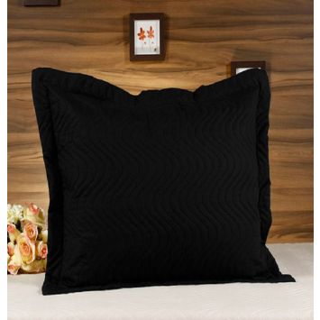 Porta travesseiro 150 Fios Matelado - Preto