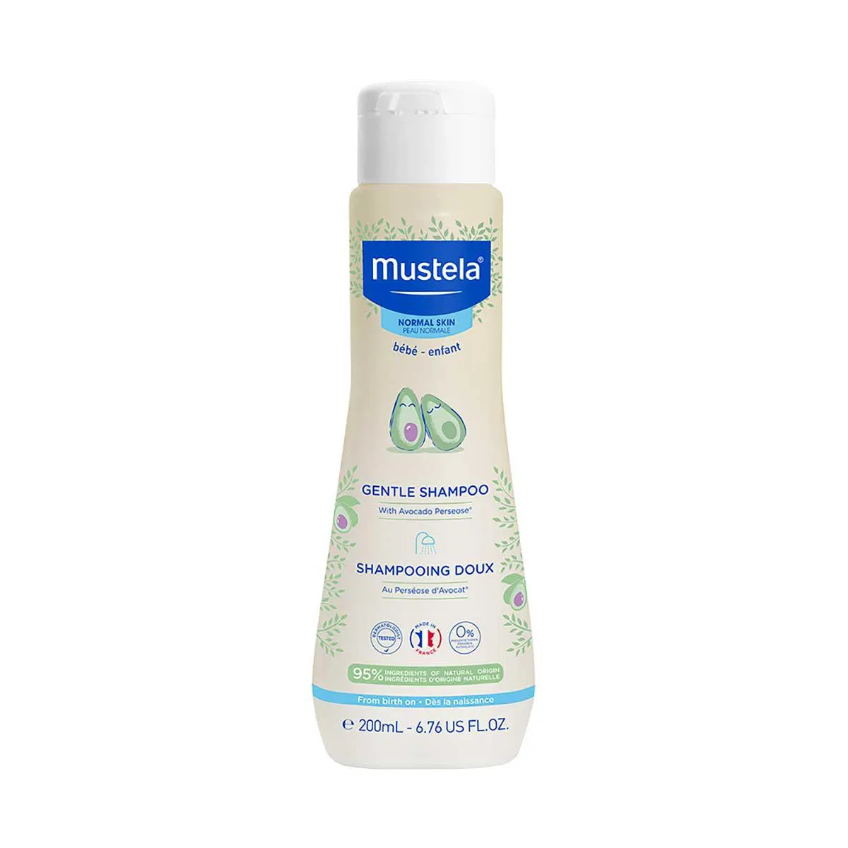 Gentle Shampoo Infantil Mustela Bebê Cabelo Fino E Delicado Com 200Ml