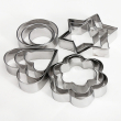 12 Pcs Stainless Steel Flower Heart Biscuit