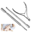3pcs Stainless Steel Nail Cuticle Spoon