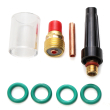 8Pcs Welding Torch Gas Lens Glass Cup Kit For