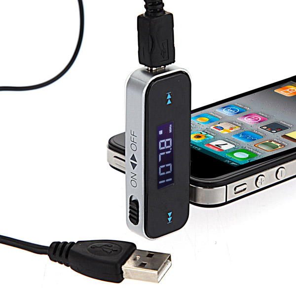 3.5mm Auto KFZ In-car Fm Transmitter for iPhone 4S 4G 3GS iPod Touch