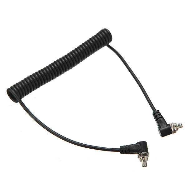 Male to Male Flash PC Sync Cable Cord With Screw Lock For Canon Nikon