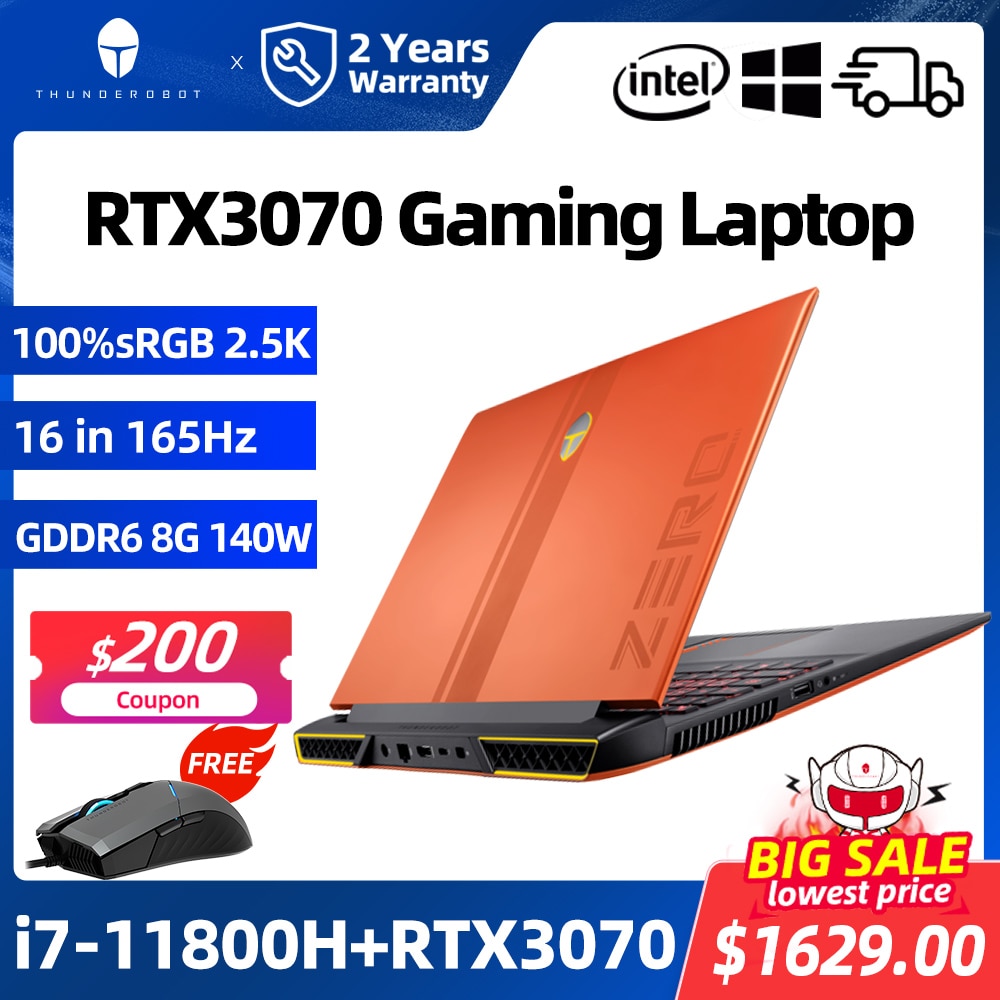 ZERO RTX3070 i7-11800H Gaming Laptop 165Hz 16'' inch 2.5K 16:10...