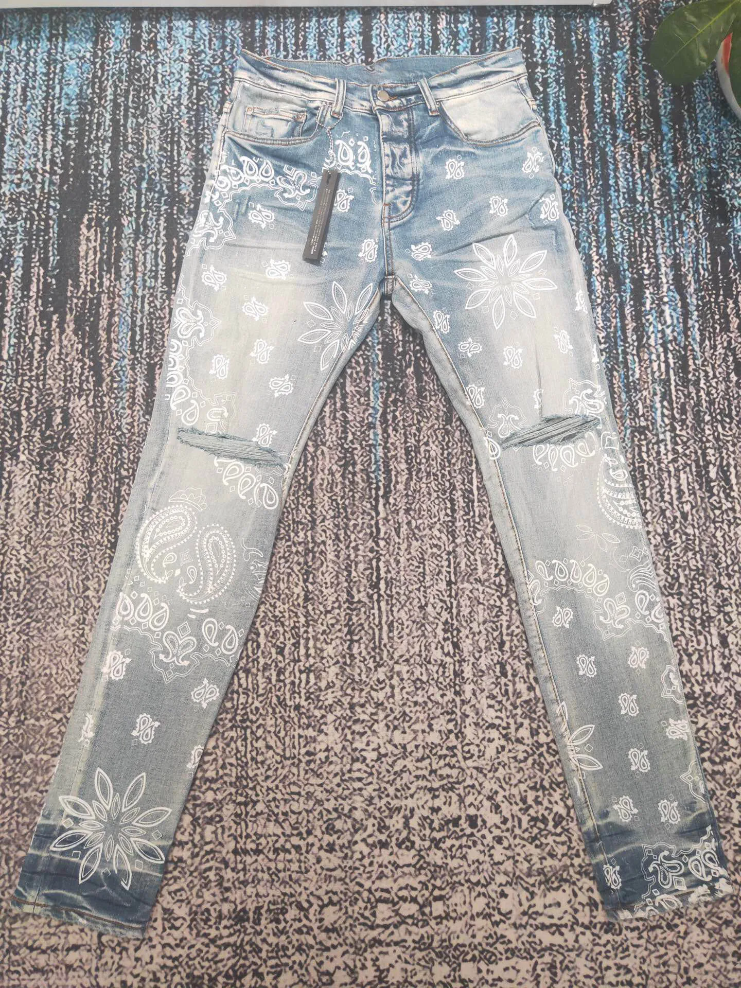 Discounted Distressed Light Blue Jeans