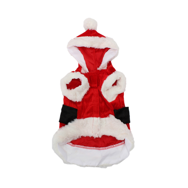 Pet Puppy Dog Christmas Santa Claus Clothes Hoodie Outfit Outwear Coat
