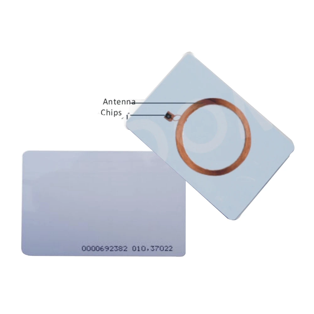 100pcs Id card thin ID access control card 125KHZ TK4100 white RFID card size 85.5X54mm/ 10 number code