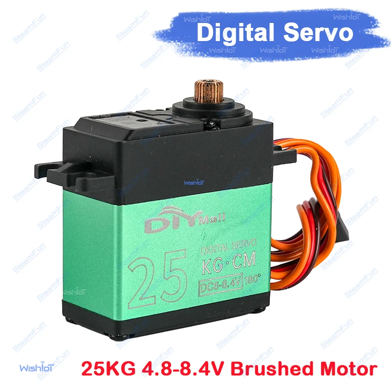 TD-8825MG 25kg Torque Digital Servo High Torque Carbon Brush Motor 180 270 360 Degree RC DIY Part Robot Car Aircraft