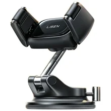 Suporte de Telemóvel para Carro LISEN A609, Ventosa para Painel, Suporte para Telemóvel de 4-7 polegadas - Preto